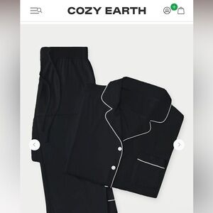 NWT COZY EARTH pajamas black medium Oprah’s Favorite